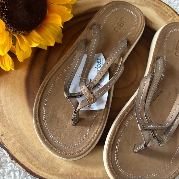 JBU by Jambu Baltimore Vegan Leather Classic Print Flip-Flops – Women’s 7M - Picture 3 of 6